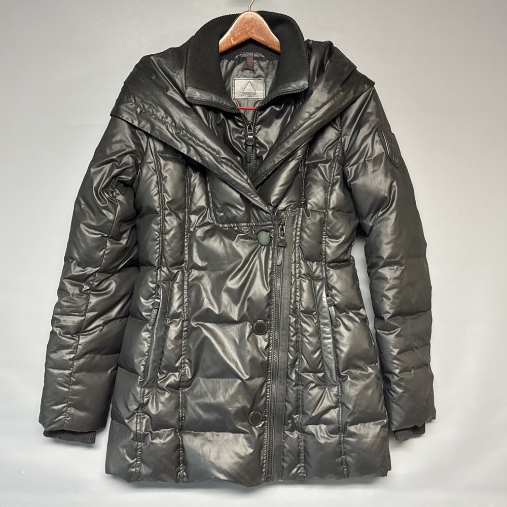 RUDSAK Atelier Noir Black Down Parka Puffer Coat Jacket Women's Small READ‎